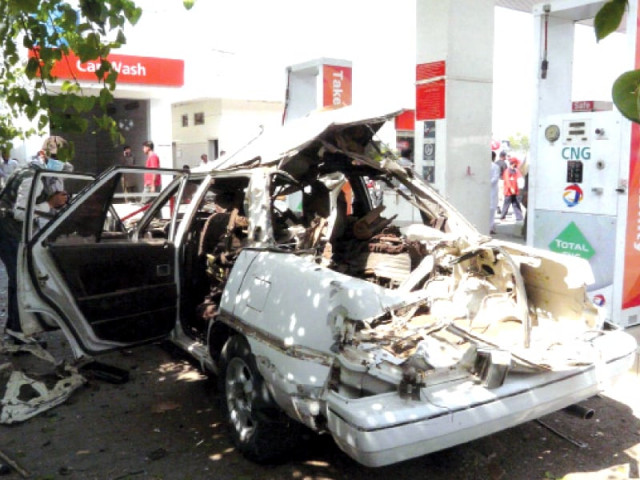 the remains of the car in which the cylinder was installed photo inp the remains of the car in which the cylinder was installed photo inp