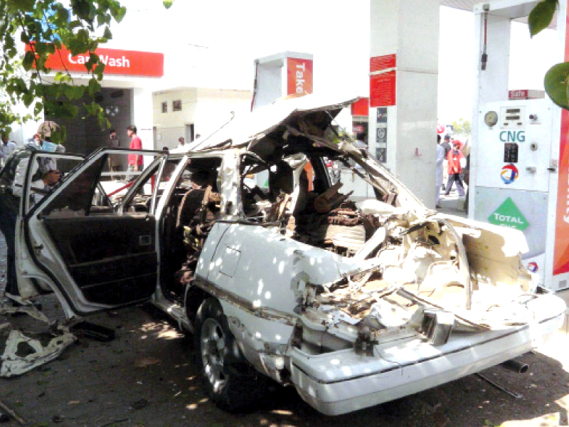 the remains of the car in which the cylinder was installed photo inp