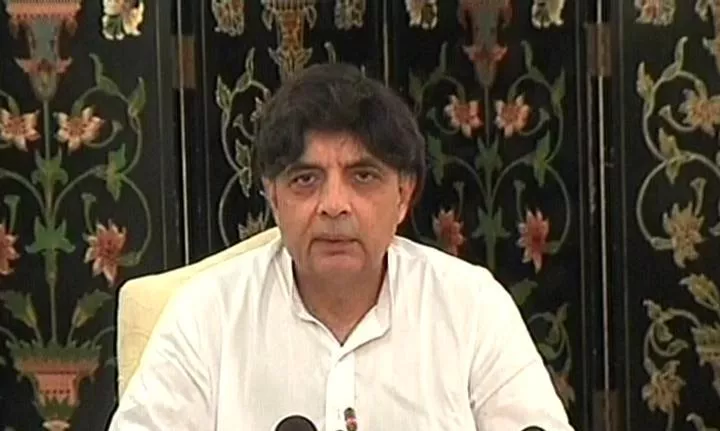 express news screen grab of chaudhry nisar from the press conference express news screen grab of chaudhry nisar from the press conference