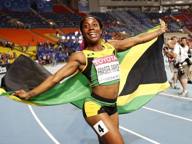 fraser pryce will arrive in the qatari capital brimming with confidence after her podium topping outing in the world indoor 60m in poland in march photo afp