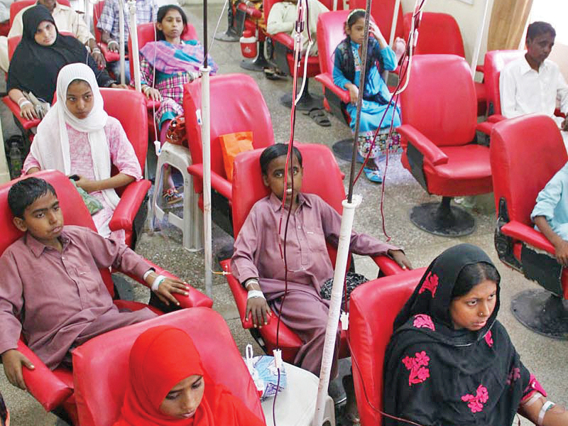 thalassaemia patients are being treated at the fatmid hospital karachi on world thalassaemia day photo online