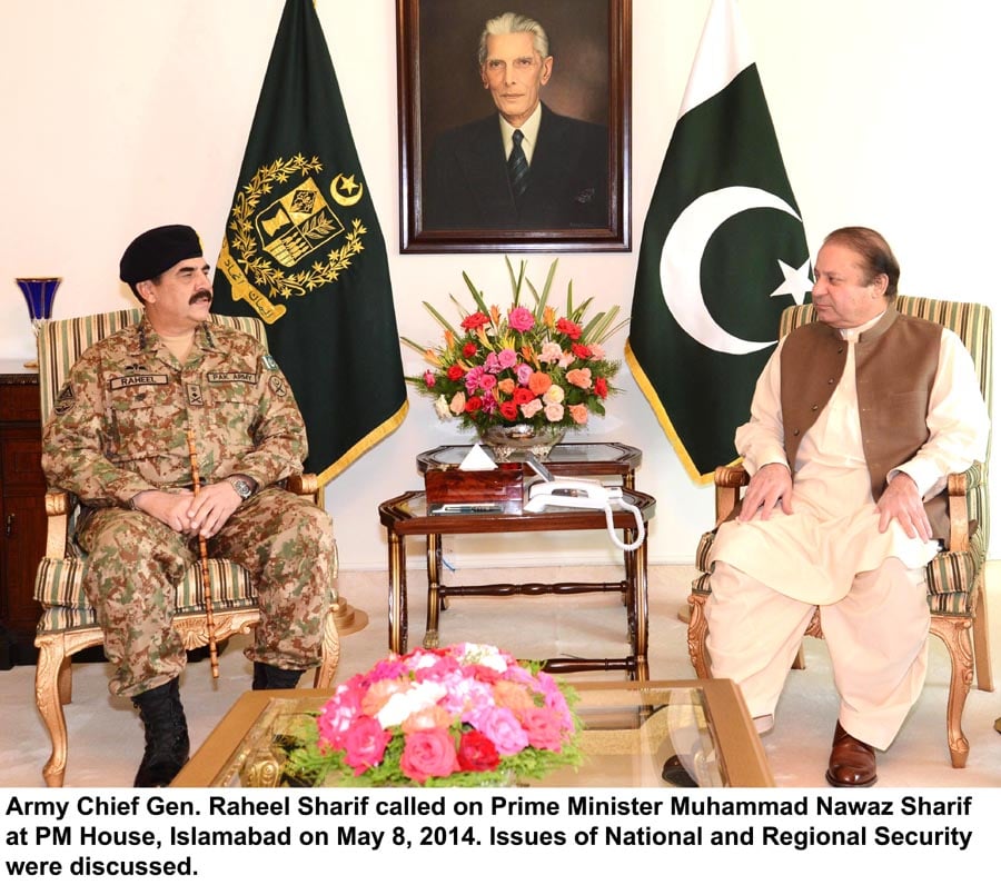 chief of army staff in a meeting with prime minister photo pid