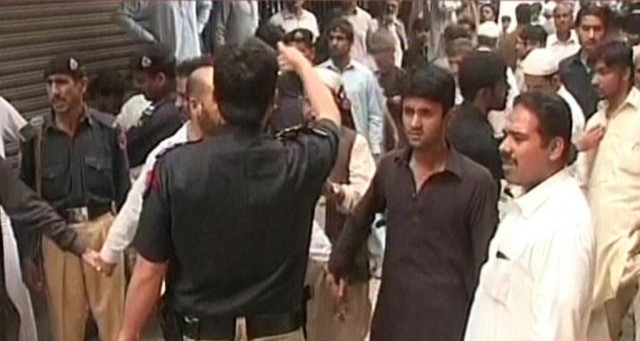 express news screengrab of the site of the attack