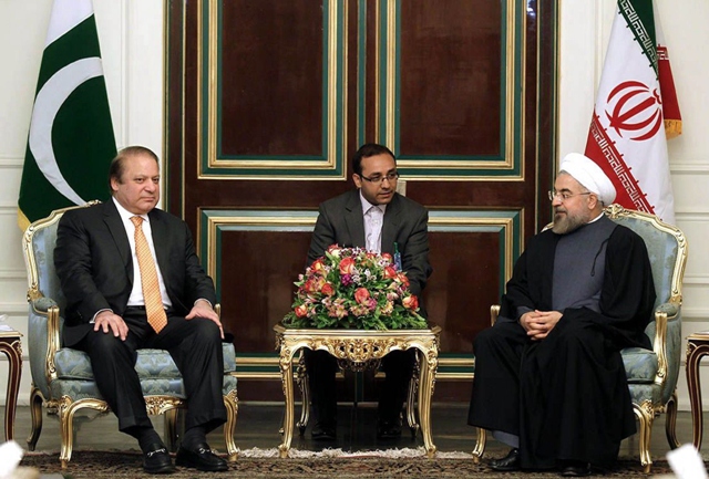 a handout picture released by the official website of the iranian president show iranian president hassan rowhani r with nawaz sharif l in tehran on may 11 photo afp presidency website