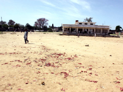 utter neglect encroached and littered railways stadium no place to play