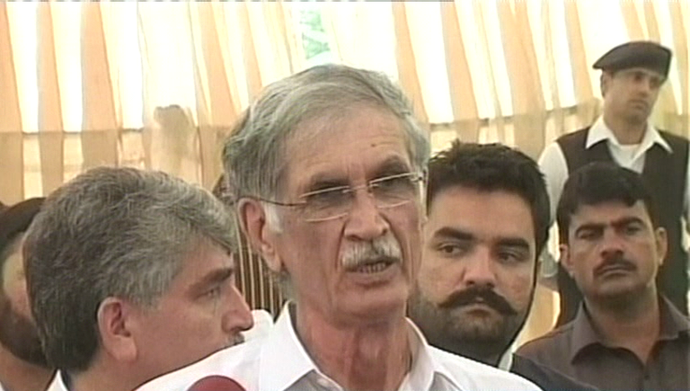 express news screen grab of khattak from the press conference