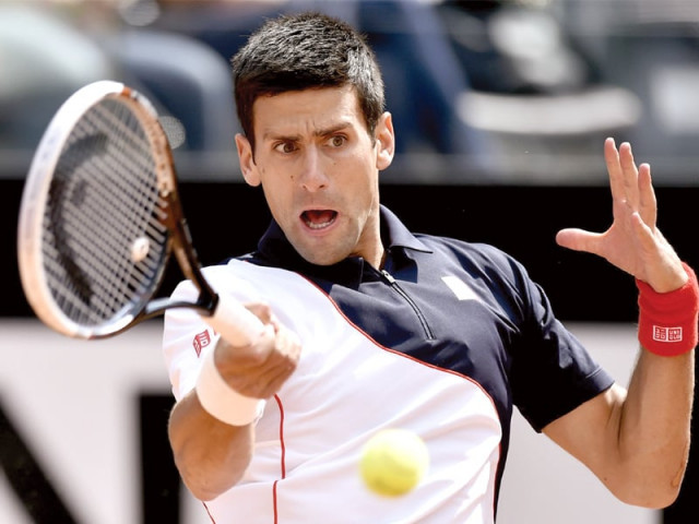 djokovic who is competing in rome for an eighth straight year took victory with a service return winner out wide after 97 minutes to progress photo afp djokovic who is competing in rome for an eighth straight year took victory with a service return winner out wide after 97 minutes to progress photo afp