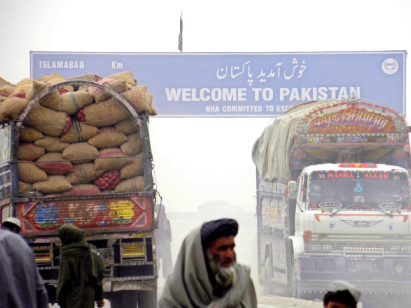 the government is providing a free route to afghanistan for trade under the transit trade agreement so kabul should not demand the transit fee photo file