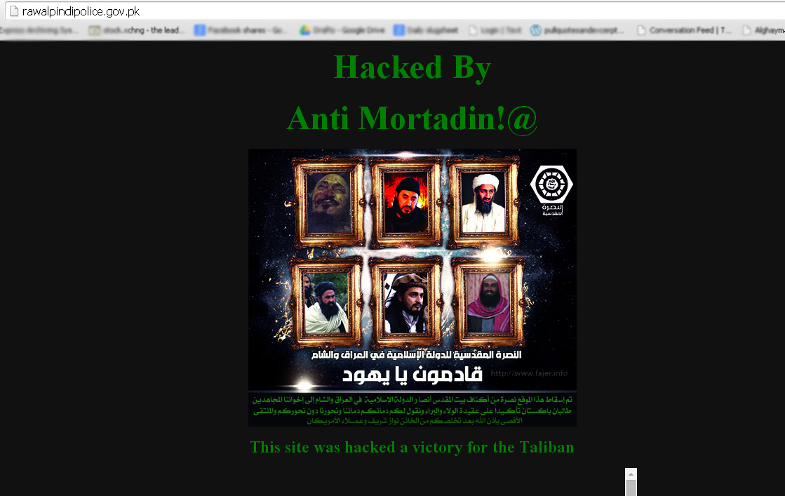 in their message on website hackers claimed that the hacking of the site was a victory for the taliban