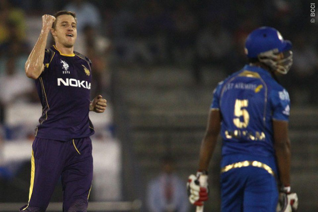 morne morkel celebrates after dismissing cm gautam of mumbai indians photo bcci morne morkel celebrates after dismissing cm gautam of mumbai indians photo bcci