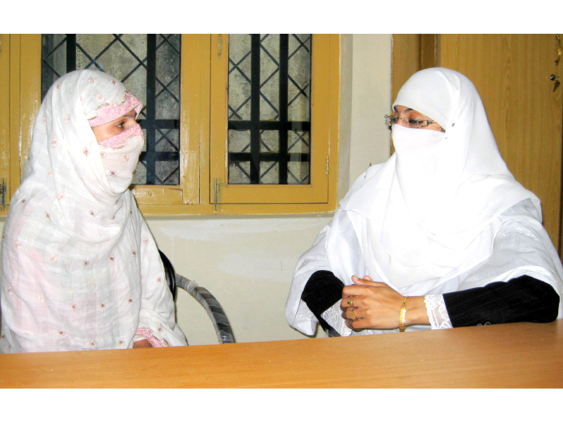 the swat women bar in swat district court where women are having a discussion a board displayed says that supremacy of law should be upheld in malakand photo sherinzada express