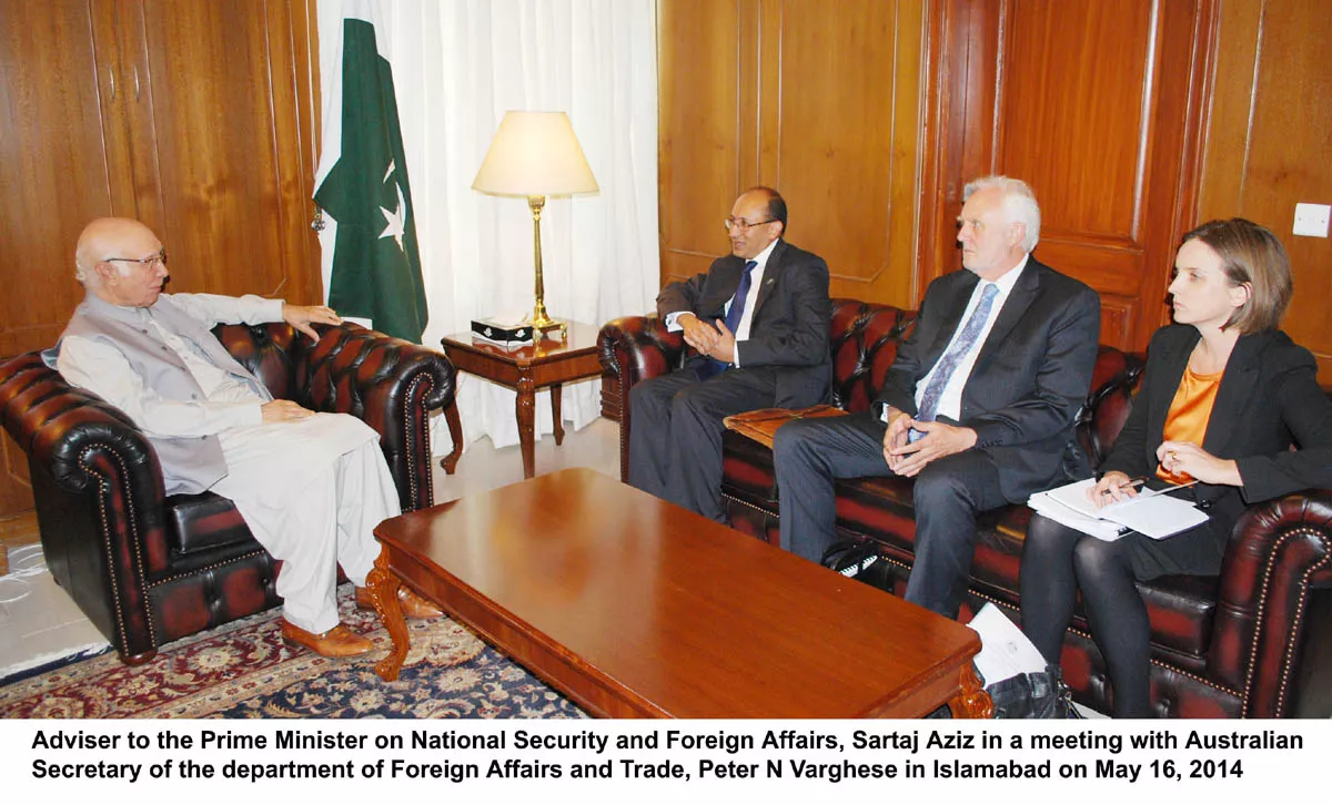 the focus of varghese s visit was a meeting for the australia pakistan bilateral political talks photo pid gov pk the focus of varghese s visit was a meeting for the australia pakistan bilateral political talks photo pid gov pk