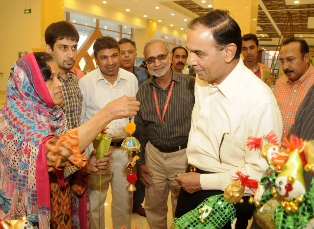 chaudhry visited the stalls of varsities and institutes at the event and said the initiative is appreciable photo express chaudhry visited the stalls of varsities and institutes at the event and said the initiative is appreciable photo express