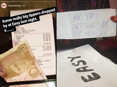 a rs10 tip on a rs4 000 bill is an insult not a favour a rs10 tip on a rs4 000 bill is an insult not a favour