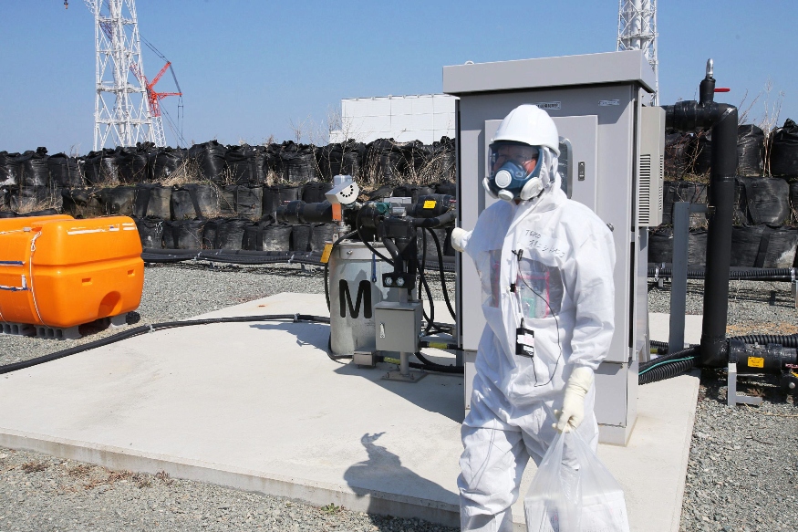 this picture taken on april 9 2014 shows a facility to pump up underground water at the tokyo electric power co tepco fukushima dai ichi nuclear power plant at okuma town in fukushima prefecture photo afp