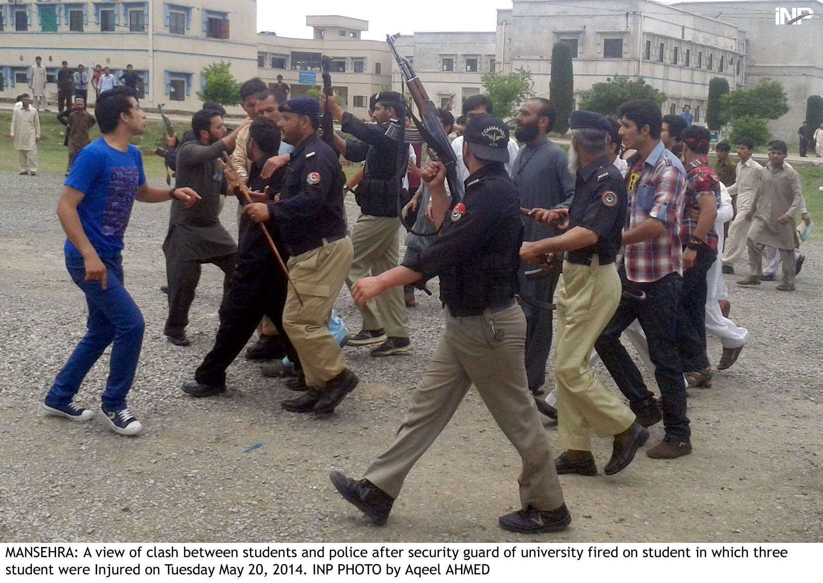 a security guard had a scuffle with a non hu student and then opened fire at him photo inp