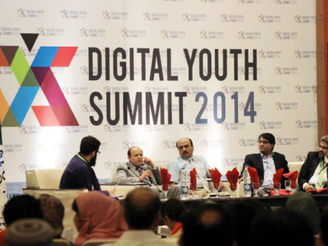 panelists at one of the sessions at the digital youth summit 2014 photo muhammad iqbal express panelists at one of the sessions at the digital youth summit 2014 photo muhammad iqbal express