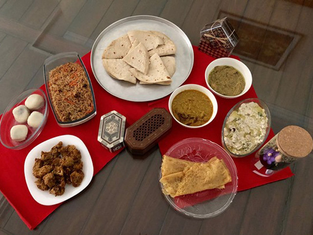 in the end set them all up on the dining table and enjoy the south asian foodfest photo arhama siddiqa