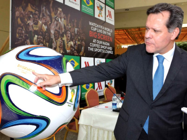 ambassador leoni points out the ball s name photo waqas naeem express ambassador leoni points out the ball s name photo waqas naeem express