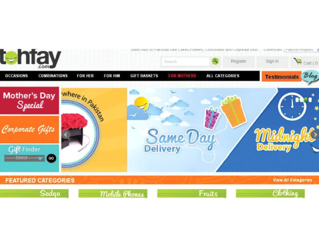 tohfay s services include a sadqa feature making it a unique portal catering to different needs of the pakistani online community photo screenshot tohfay s services include a sadqa feature making it a unique portal catering to different needs of the pakistani online community photo screenshot