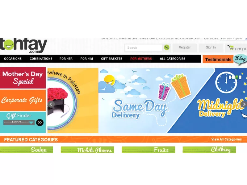 tohfay s services include a sadqa feature making it a unique portal catering to different needs of the pakistani online community photo screenshot tohfay s services include a sadqa feature making it a unique portal catering to different needs of the pakistani online community photo screenshot