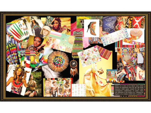 the collection has a more bohemian and tribal sensibility rather than the floral pastels that generally work in pakistan photo file the collection has a more bohemian and tribal sensibility rather than the floral pastels that generally work in pakistan photo file