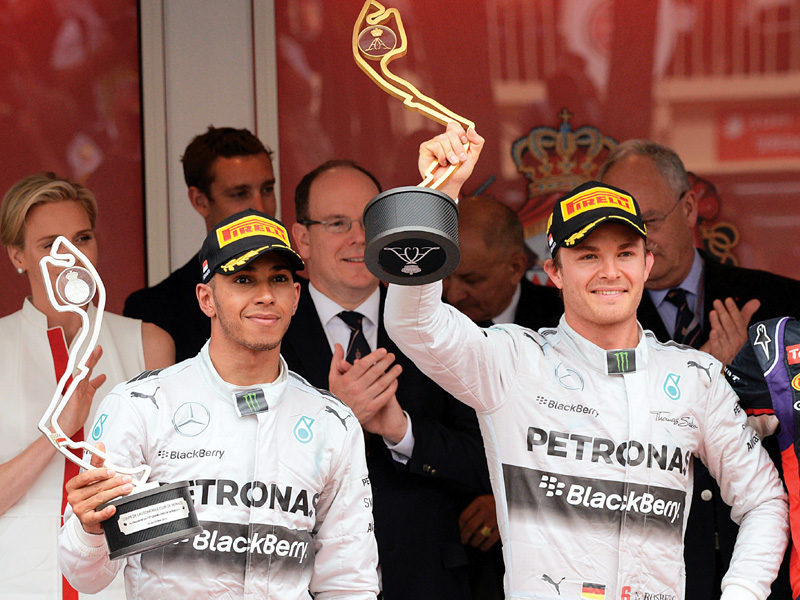 the mercedes duo of hamilton and rosberg shine once again but the teammates seem to be in a serious conflict photo afp