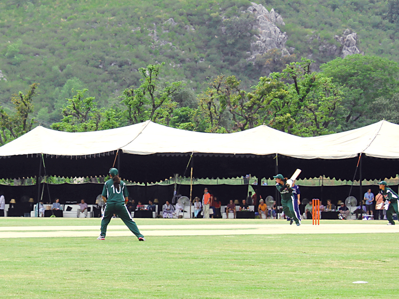 women professional cricketers members of diplomatic missions play friendly match