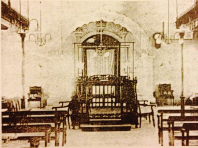 this photo of the interior of the magen shalom synagogue on nishtar road was provided by diana reuben to the book sindh past glory present nostalgia photo file this photo of the interior of the magen shalom synagogue on nishtar road was provided by diana reuben to the book sindh past glory present nostalgia photo file