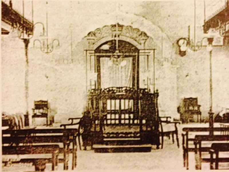 this photo of the interior of the magen shalom synagogue on nishtar road was provided by diana reuben to the book sindh past glory present nostalgia photo file this photo of the interior of the magen shalom synagogue on nishtar road was provided by diana reuben to the book sindh past glory present nostalgia photo file