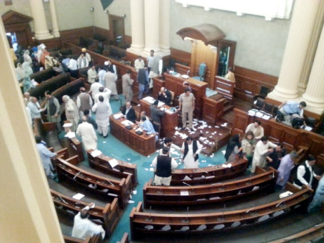 the assembly floor littered with torn up pieces of the agenda photo abdul manan the assembly floor littered with torn up pieces of the agenda photo abdul manan