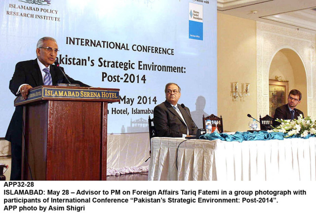 prime minister nawaz sharif s special assistant on foreign affairs tariq fatemi in his keynote address at the opening session said the premier was committed to building cooperative ties with india photo app prime minister nawaz sharif s special assistant on foreign affairs tariq fatemi in his keynote address at the opening session said the premier was committed to building cooperative ties with india photo app