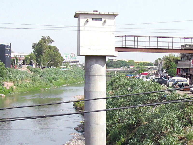 a water level gauge at leh nulleh near gawalmandi photo irin