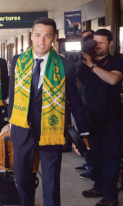 low key aussies kick off world cup arrivals