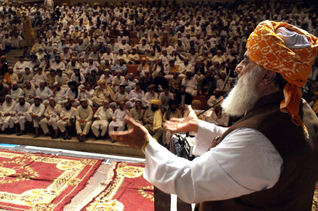 jui f chief addresses 17th aman jirga in peshawar photo ppi jui f chief addresses 17th aman jirga in peshawar photo ppi
