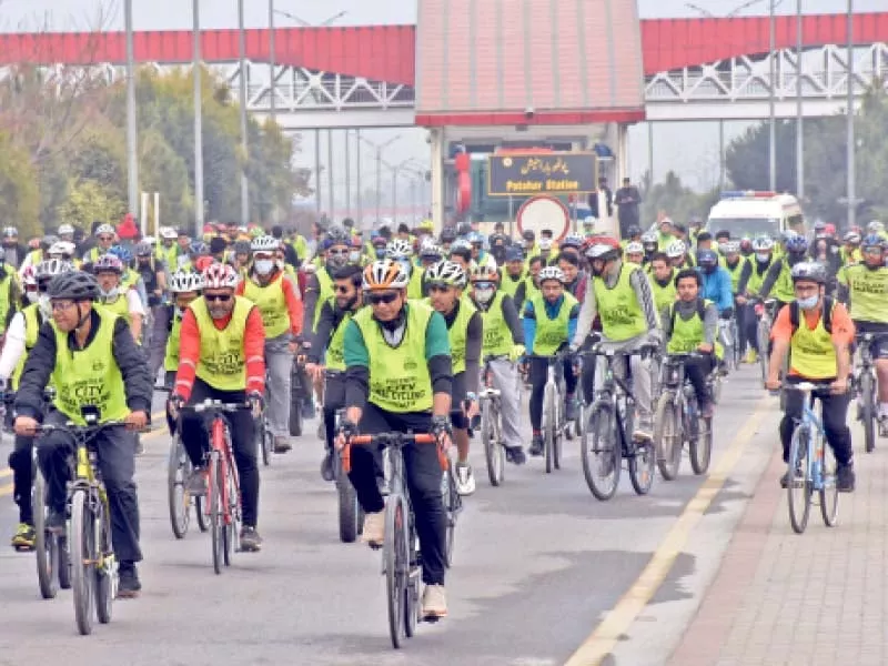 people take part in cycling saturday organised by the rawalpindi district administration photos express agencies people take part in cycling saturday organised by the rawalpindi district administration photos express agencies