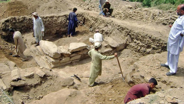 the excavation site at koi tangay kandaray area in mian khan village photos courtesy awkum the excavation site at koi tangay kandaray area in mian khan village photos courtesy awkum