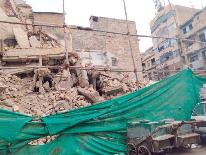 bhatia bhawan a 20th century heritage building was razed to the ground this week allegedly by its owner when demolition work was temporarily halted last october only the building s facade and peripheral structure had remained photos express