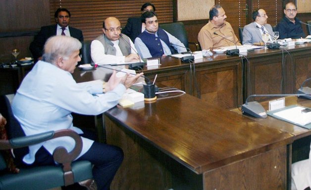 cm shahbaz sharif presiding over a high level budgetary proposal meeting photo nni