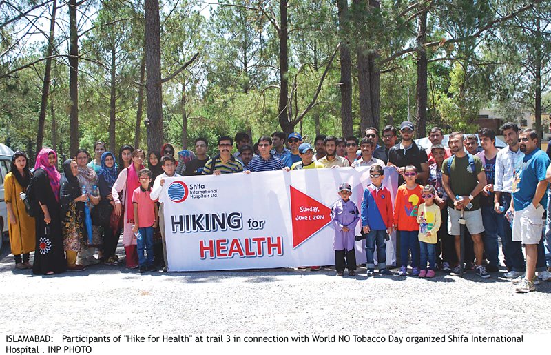 participants of the anti tobacco hike photo inp