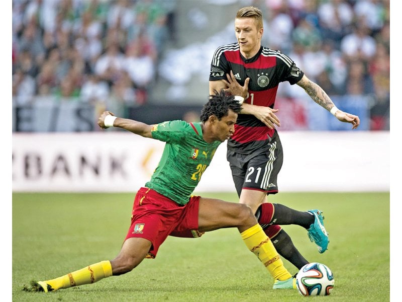 germany coach loew who has reduced his squad to 23 names from 26 lamented his team s poor passing and lack of freshness against cameroon photo afp