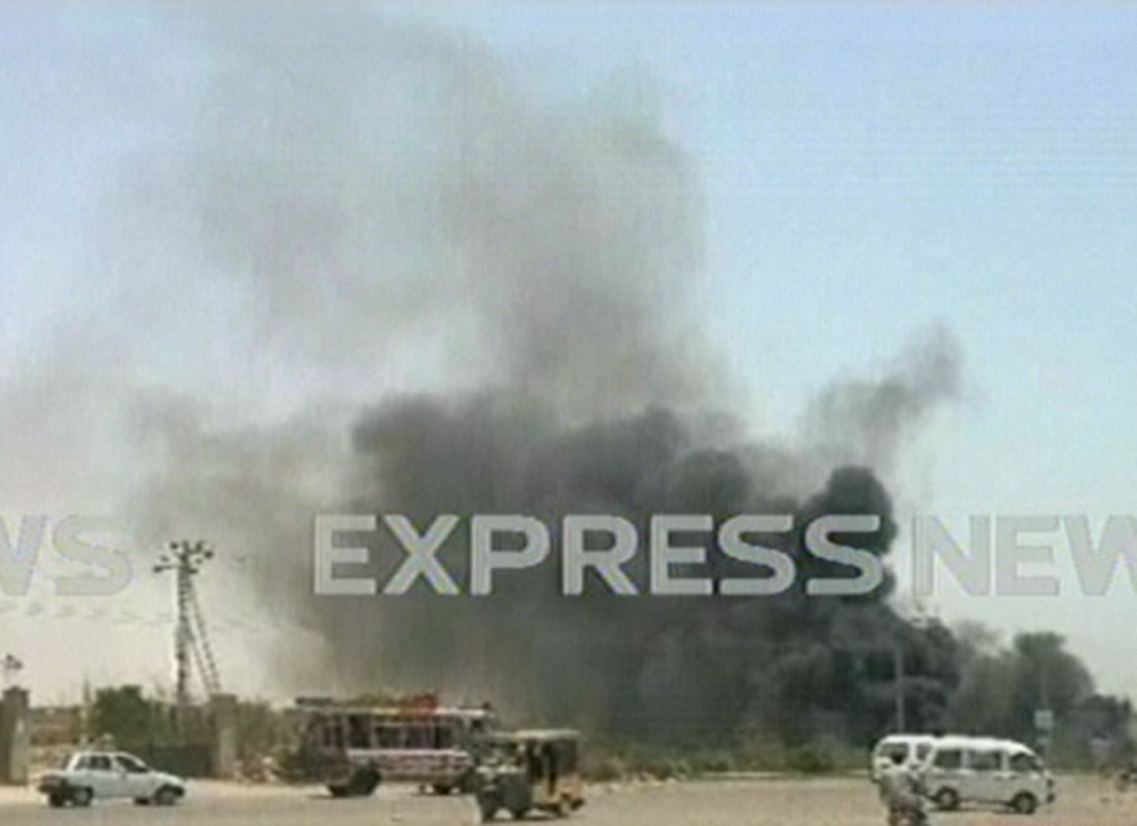 express news screengrab of the scene after the crash