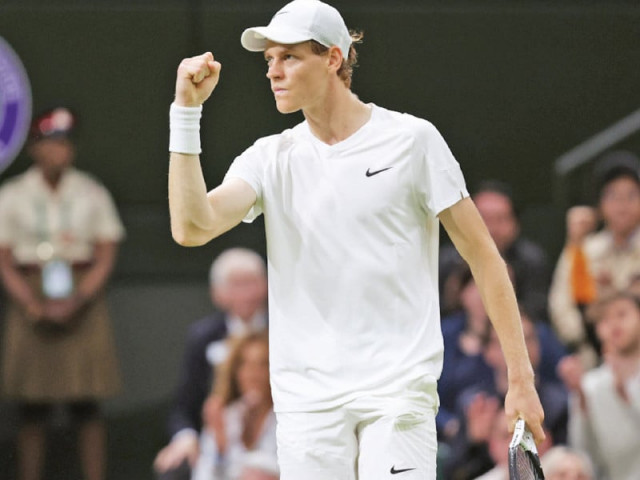 italy s jannik sinner celebrates winning against matteo berrettini photo afp italy s jannik sinner celebrates winning against matteo berrettini photo afp