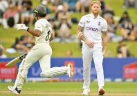 ben stokes re injured his left hamstring in hamilton photo afp