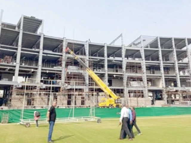 the national bank stadium karachi is undergoing major renovation ahead of the icc champions trophy photo afp file the national bank stadium karachi is undergoing major renovation ahead of the icc champions trophy photo afp file
