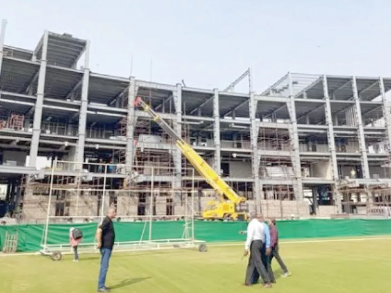 the national bank stadium karachi is undergoing major renovation ahead of the icc champions trophy photo afp file the national bank stadium karachi is undergoing major renovation ahead of the icc champions trophy photo afp file