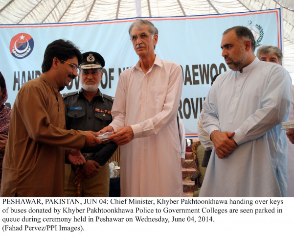 khattak said the entire province was proud of the sacrifices rendered by the police force in the war on terror photo ppi