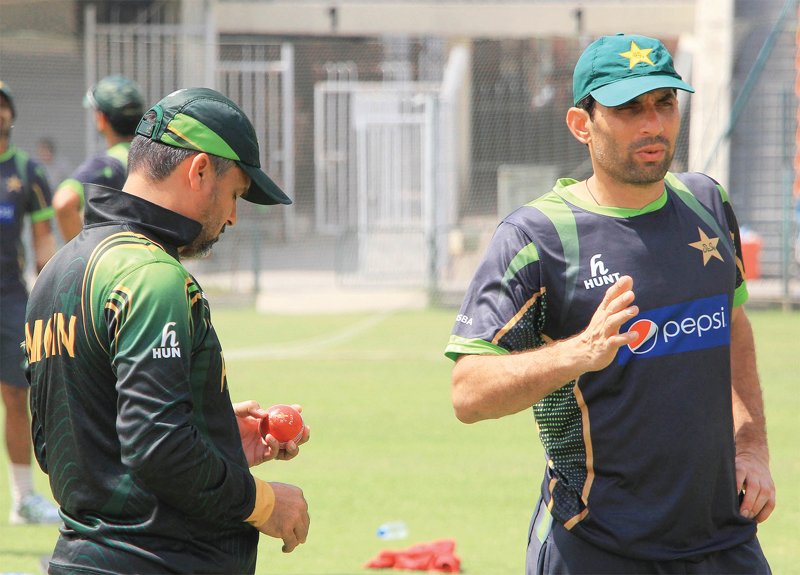 misbah emphasised that the month long training would definitely help in the august series against sri lanka photo shafiq malik express