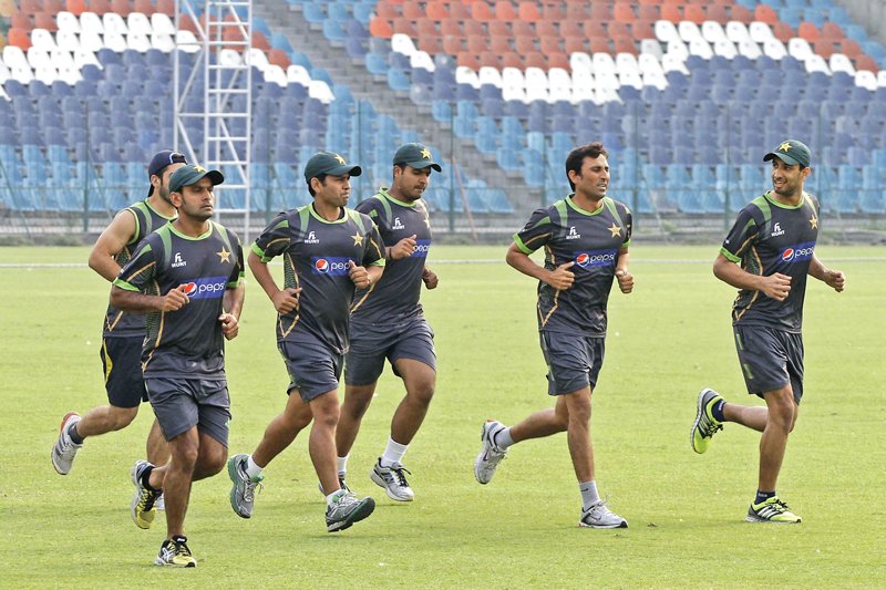 the month long training camp currently under way in lahore has entered its final phase but the players have raised concerns about the rigours of the training regime photo shafiq malik express