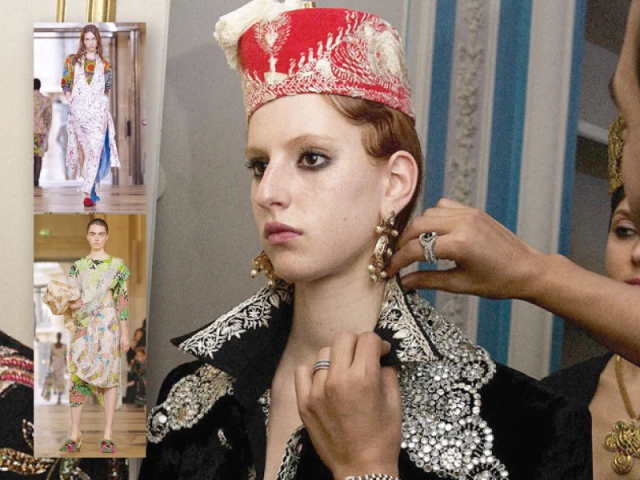backstage models prepare for hussain rehar s show at hotel de maisons in paris photo instagram